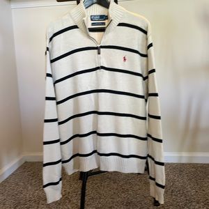 Polo Pullover zipper sweater, size L.